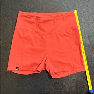 Oiselle Vibrant Salmon Orange Athletic Shorts